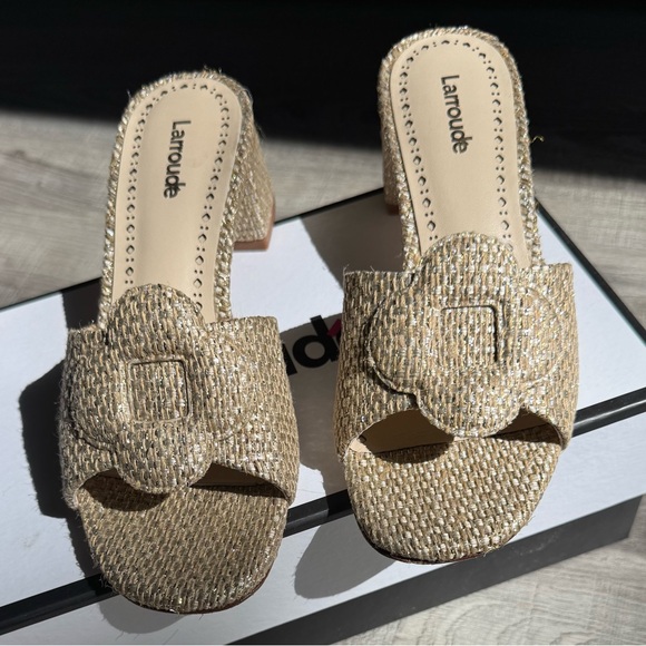 EUC Women’s Size 5.5 Larroudé Flora Mules - Picture 7 of 16